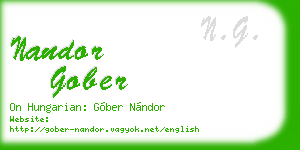 nandor gober business card