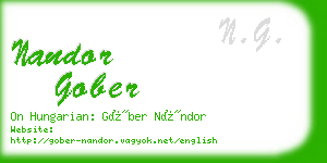 nandor gober business card